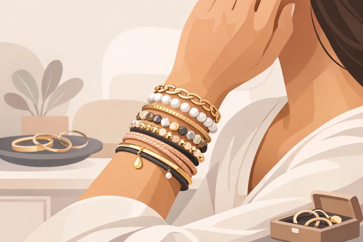 How to Stack Bracelets With Style
